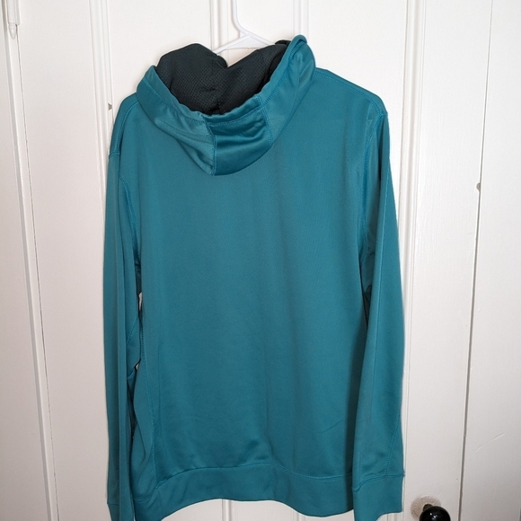 Nike therma fit hoodie sweatshirt teal and black swoosh - Picture 4 of 4